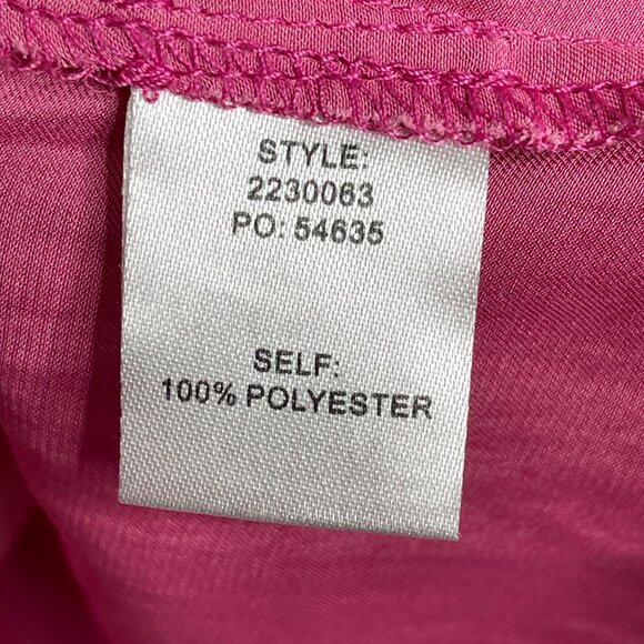 Current Air Pleated Puff Sleeve‎ Top Womens M Pink V Neck Peplum Spring Summer - Picture 4 of 8